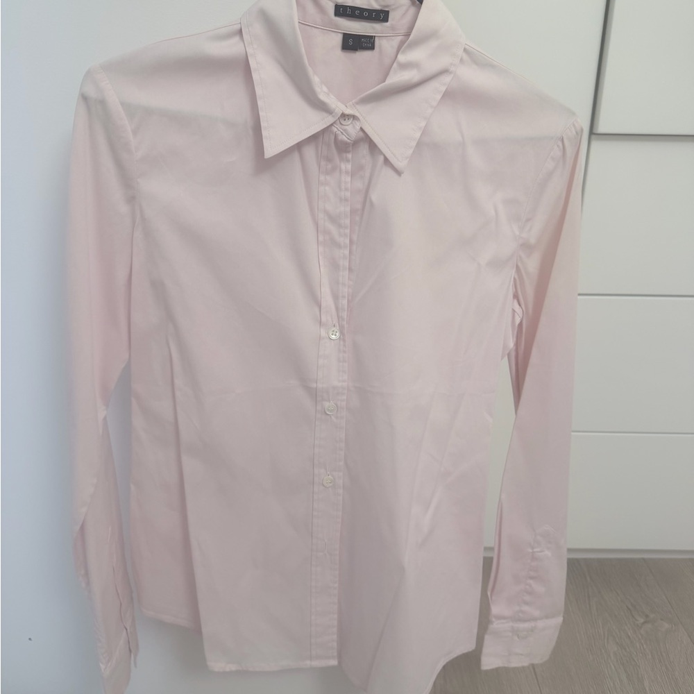 Theory classic Pink Button-Up Shirt size P